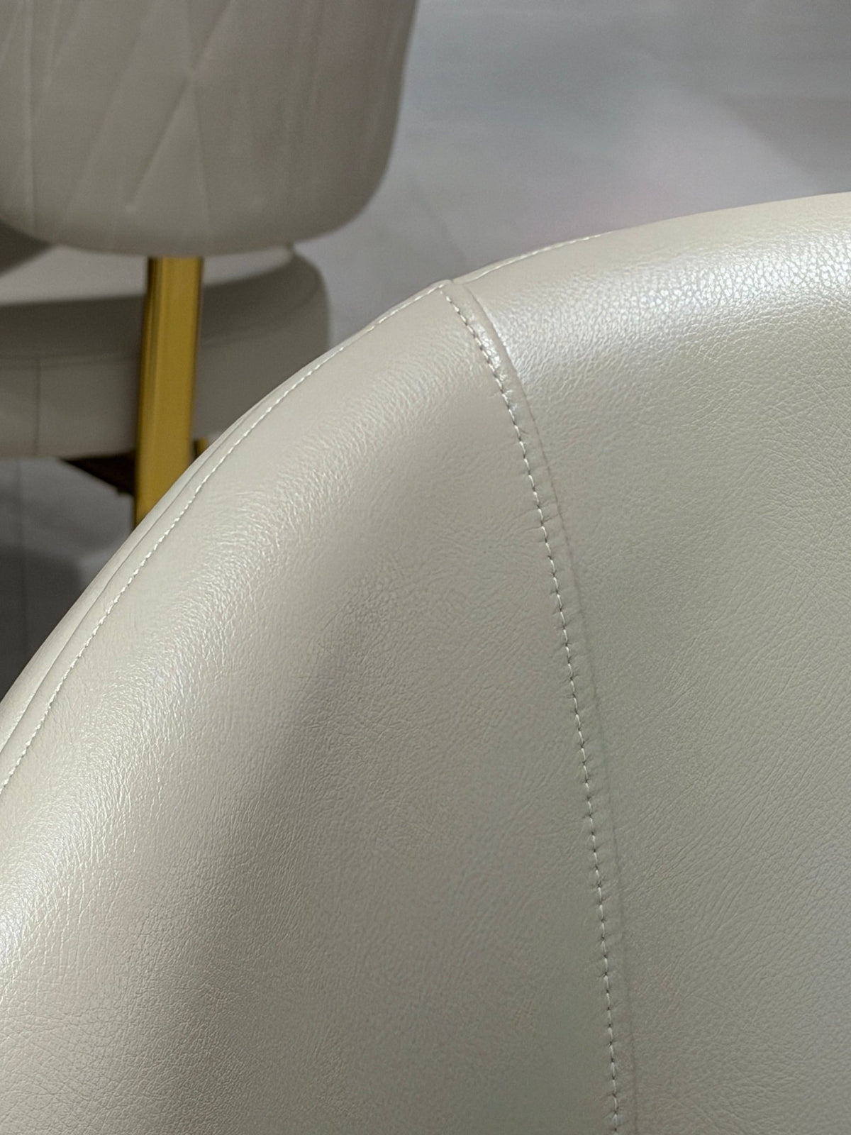 Curve Dining Chair – Upholstered Artificial Leather with Metal Legs - SHAGHAF HOME