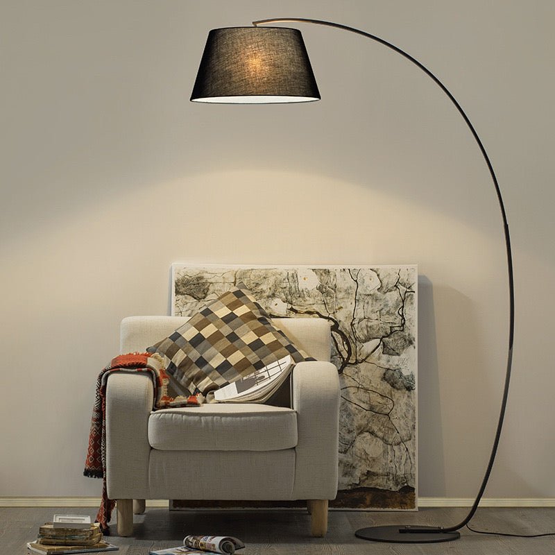 Curve style black floor lamp - SHAGHAF HOME