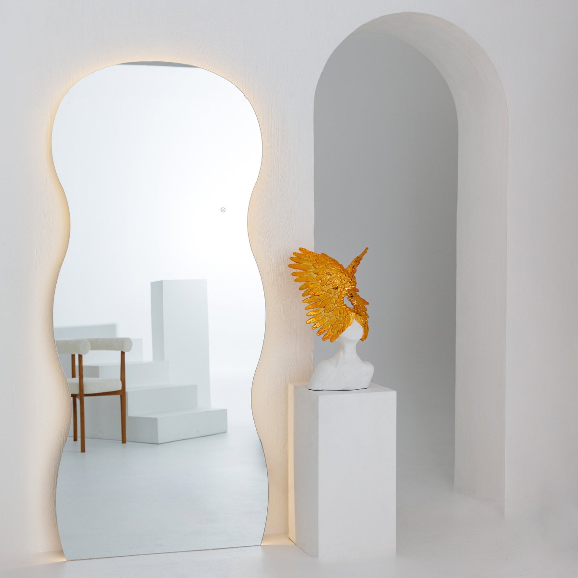 Curvy Full length backlit Mirror - SHAGHAF HOME