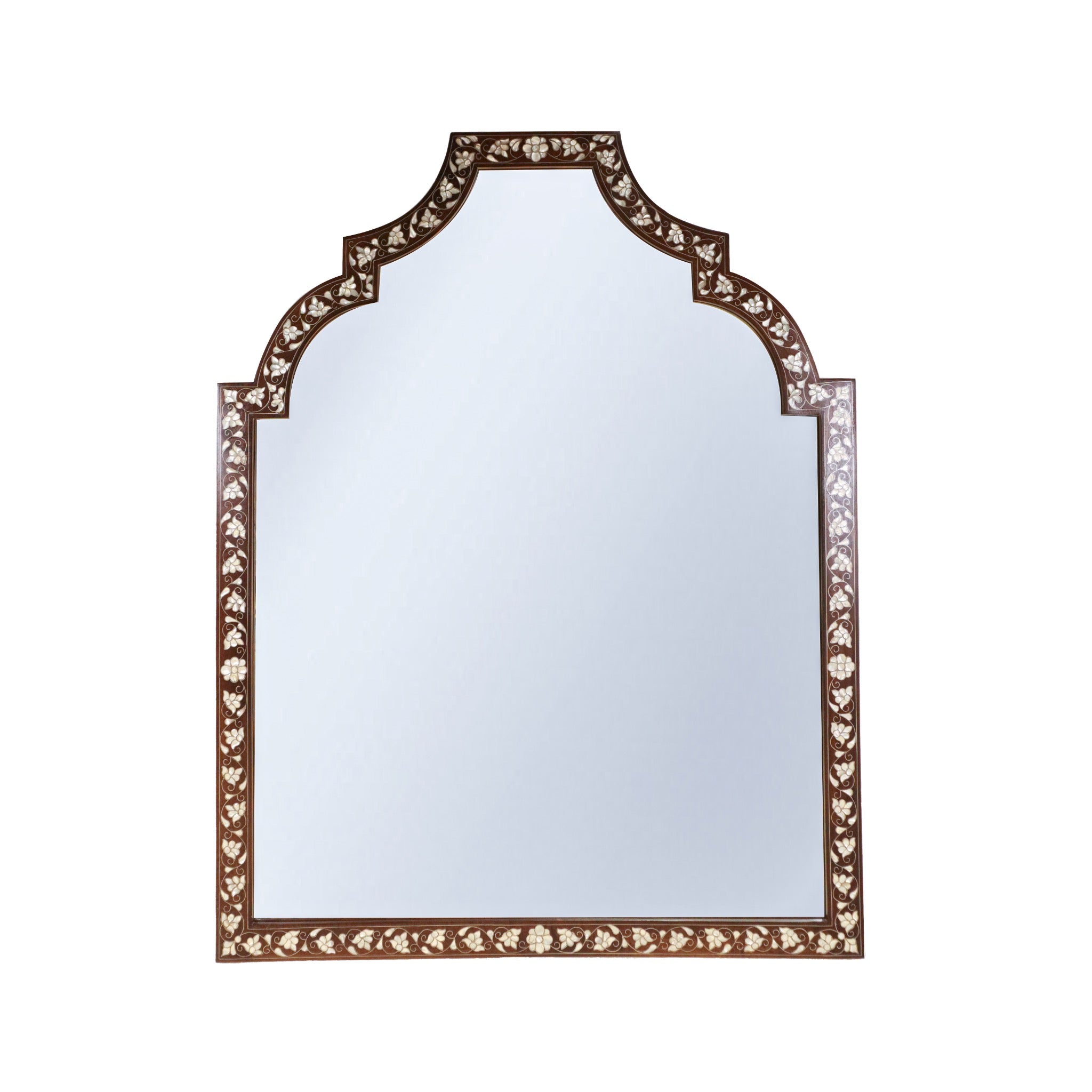 Damascus Mother of Pearl Mirror - Large Vine Motif - SHAGHAF HOME