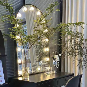 Elegant Arch Vanity Mirror with LED Lighting | SHAGHAF HOME Elegant Arch Vanity Mirror with LED Lighting | SHAGHAF HOME