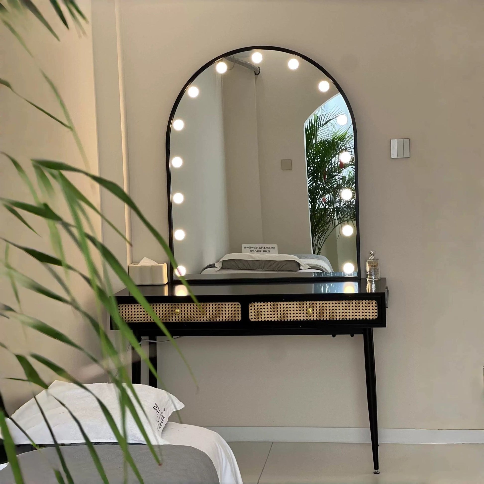 Elegant Arch Vanity Mirror with LED Lighting - SHAGHAF HOME