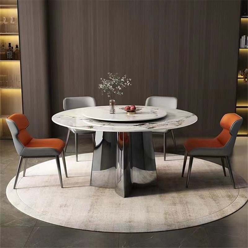 Elegant Round Dining Table - Luxury Statement Piece - SHAGHAF HOME