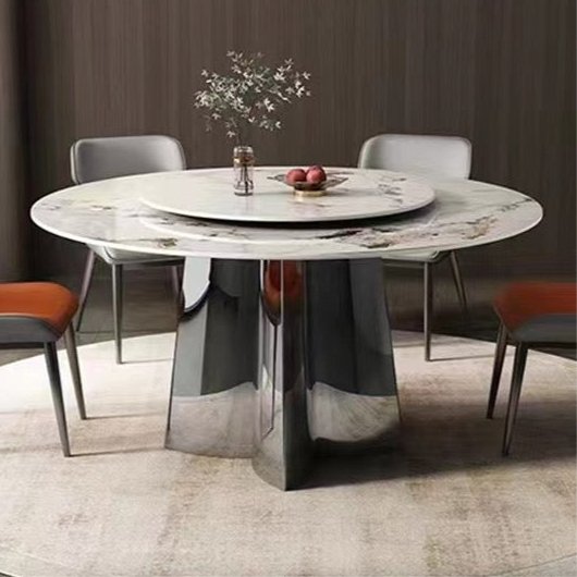 Elegant Round Dining Table - Luxury Statement Piece - SHAGHAF HOME