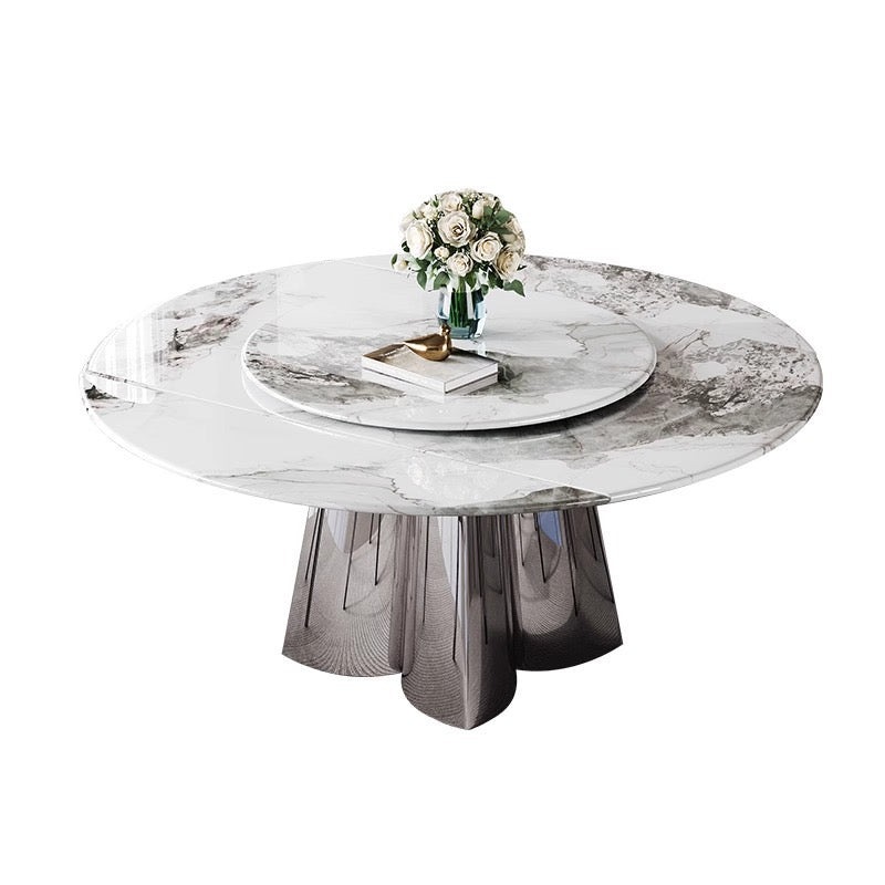 Elegant Round Dining Table - Luxury Statement Piece - SHAGHAF HOME