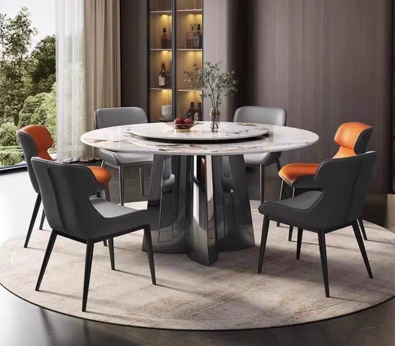 Elegant Round Dining Table - Luxury Statement Piece - SHAGHAF HOME