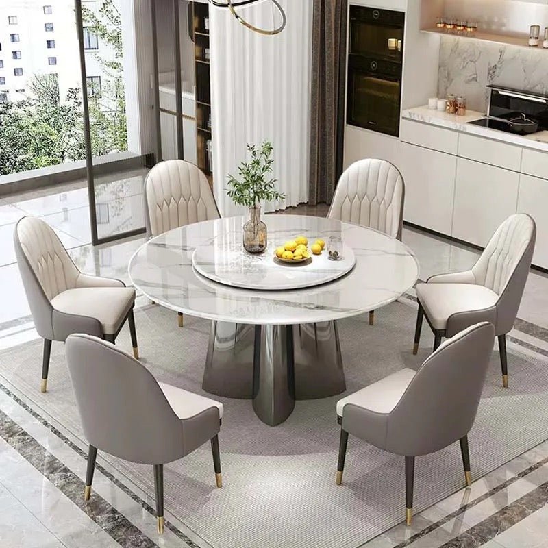 Elegant Round Dining Table - Luxury Statement Piece - SHAGHAF HOME