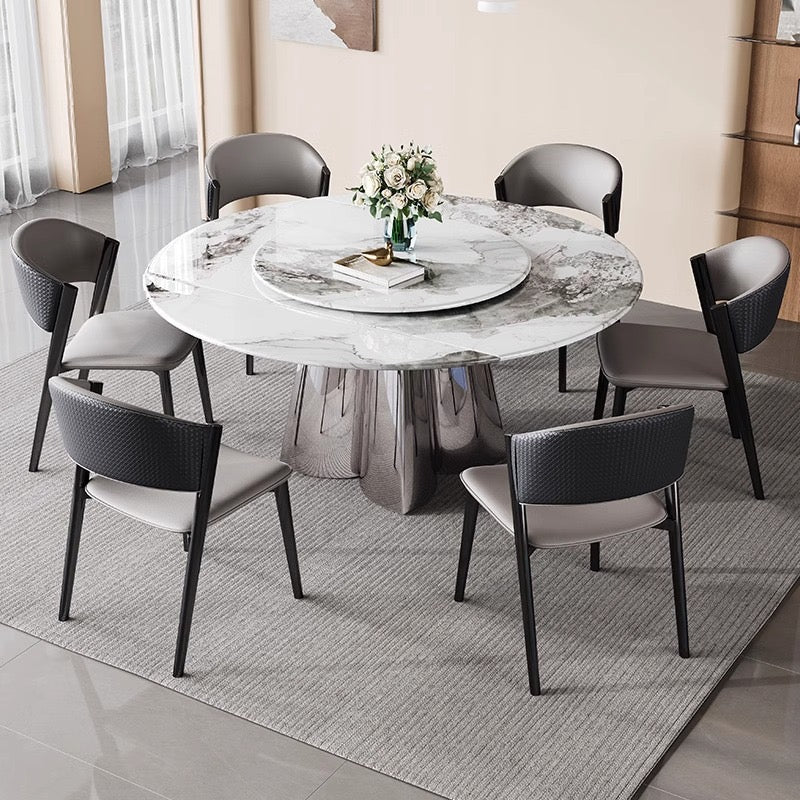 Elegant Round Dining Table - Luxury Statement Piece - SHAGHAF HOME