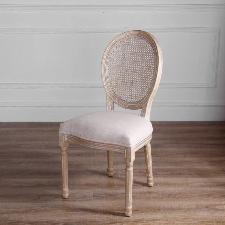 Elsa Wood and rattan dining chair - SHAGHAF HOME