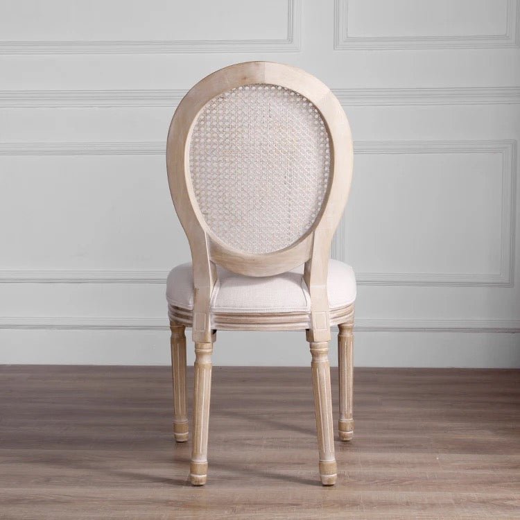 Elsa Wood and rattan dining chair - SHAGHAF HOME