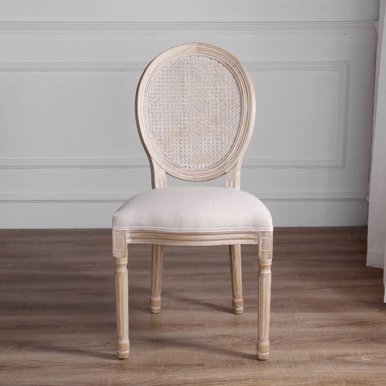 Elsa Wood and rattan dining chair - SHAGHAF HOME