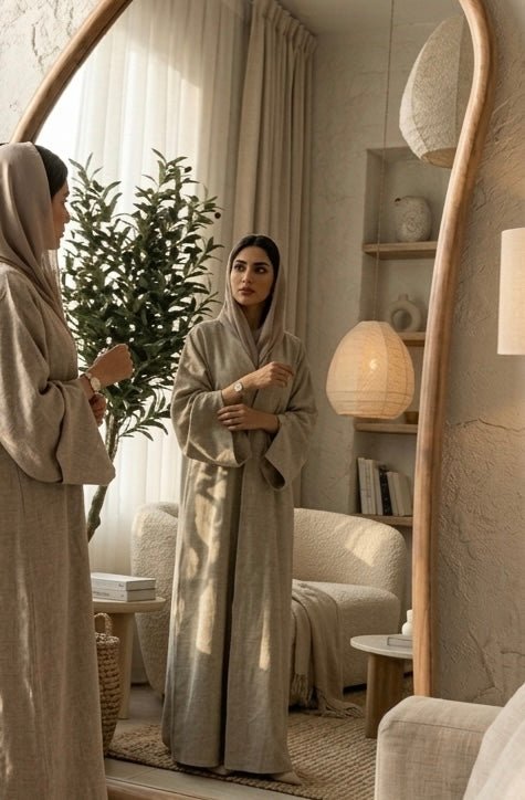 Extra Large Full Length Light Wood Irregular Mirror – 180 x 110 cm - SHAGHAF HOME