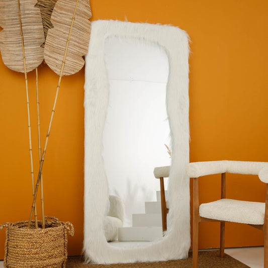 Faux fur full length Mirror - SHAGHAF HOME