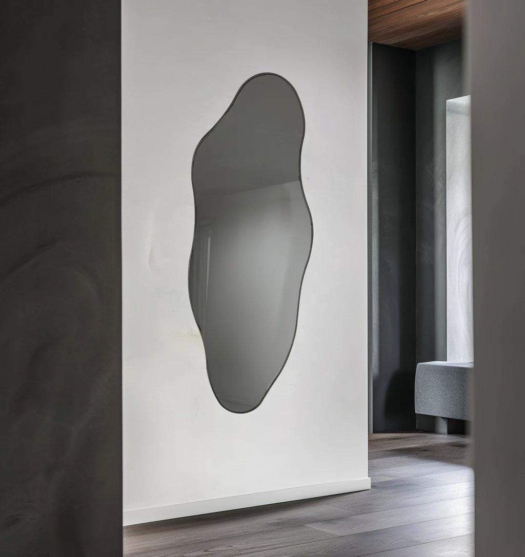 FlowForm Organic frameless Mirror – Modern Elegance for Your Space - SHAGHAF HOME