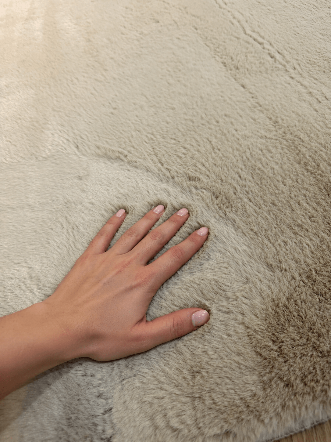 Fluffy Beige Area Rug 2×3M – Soft Plush Modern Carpet - SHAGHAF HOME