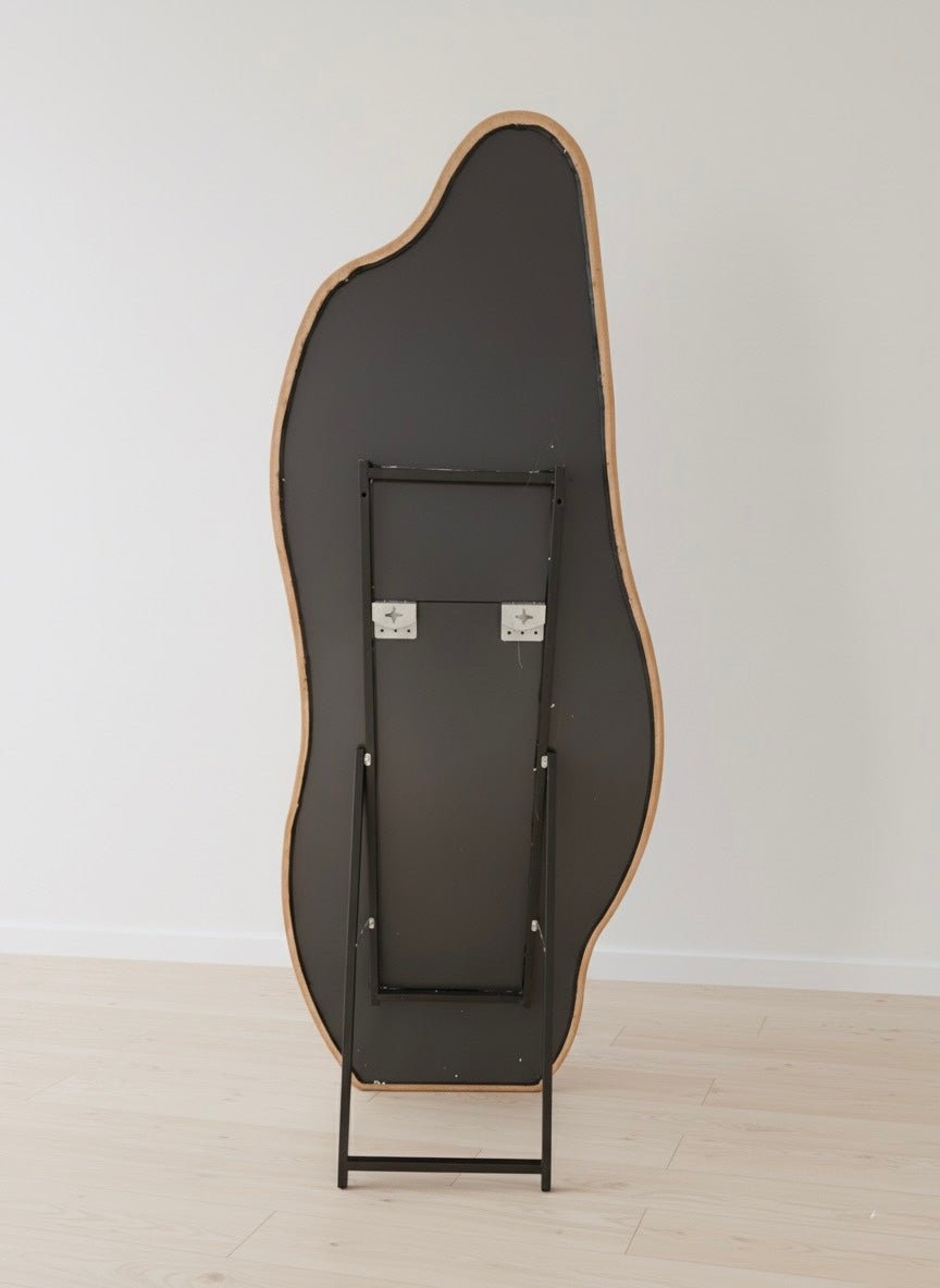 Full - Length Floor Mirror with Light Brown PVC Frame – 200 x 80 CM - SHAGHAF HOME