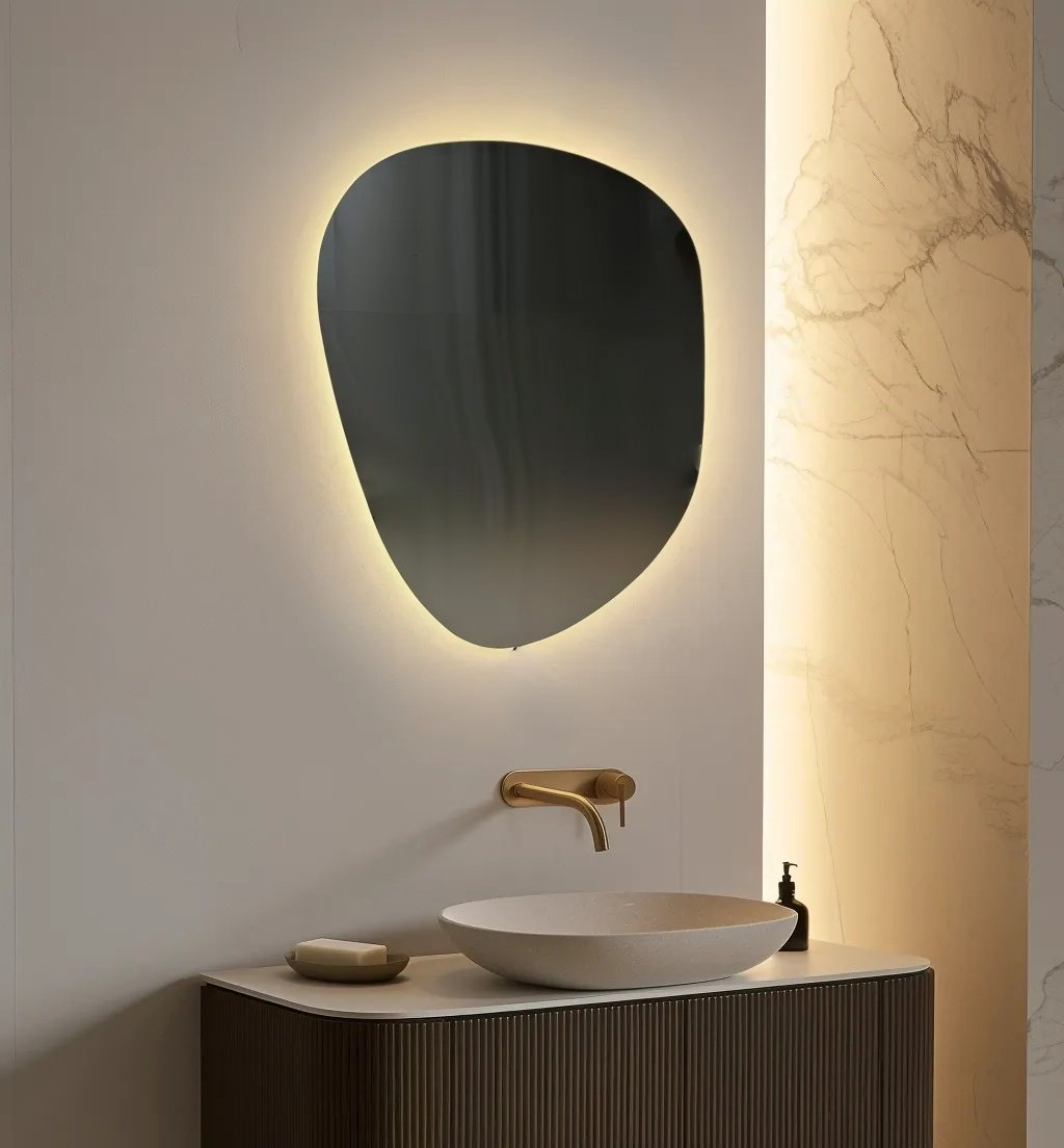 GlowSphere LED Mirror – Adjustable Light for Modern Interiors - SHAGHAF HOME