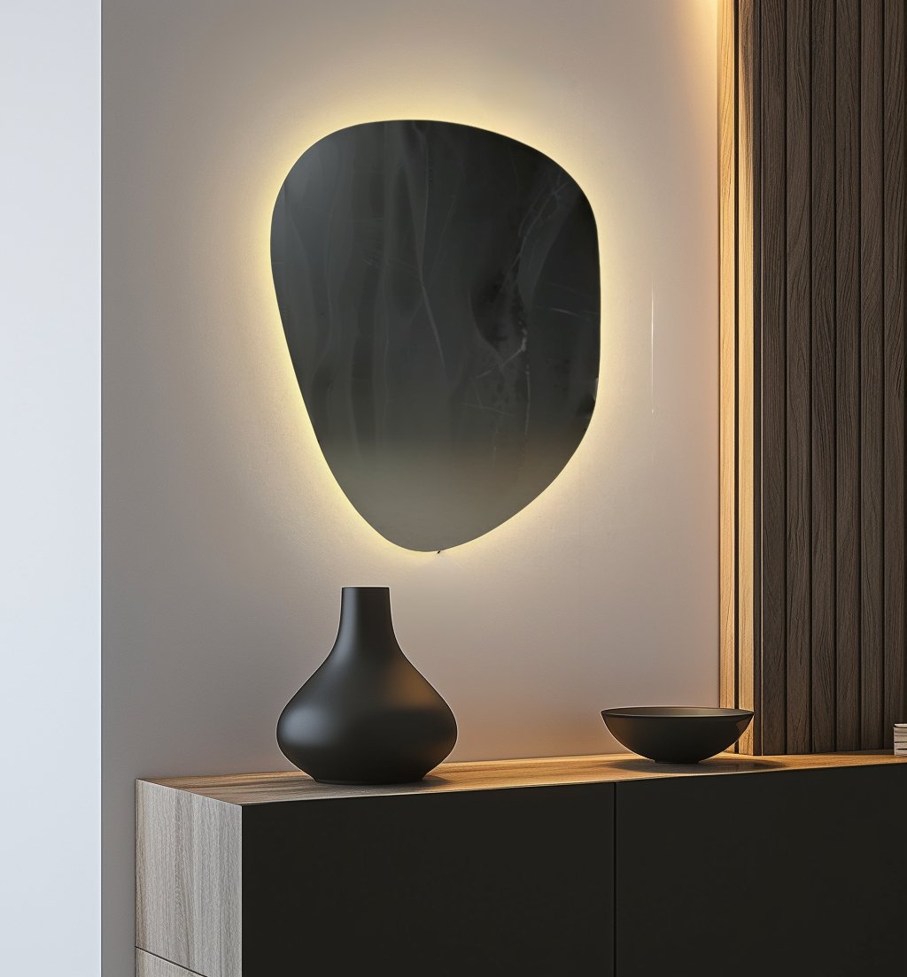 GlowSphere LED Mirror – Adjustable Light for Modern Interiors - SHAGHAF HOME