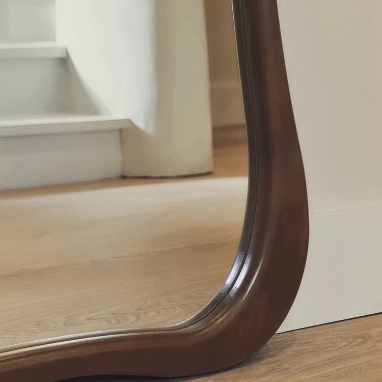 Irregular wood frame full length mirror - SHAGHAF HOME