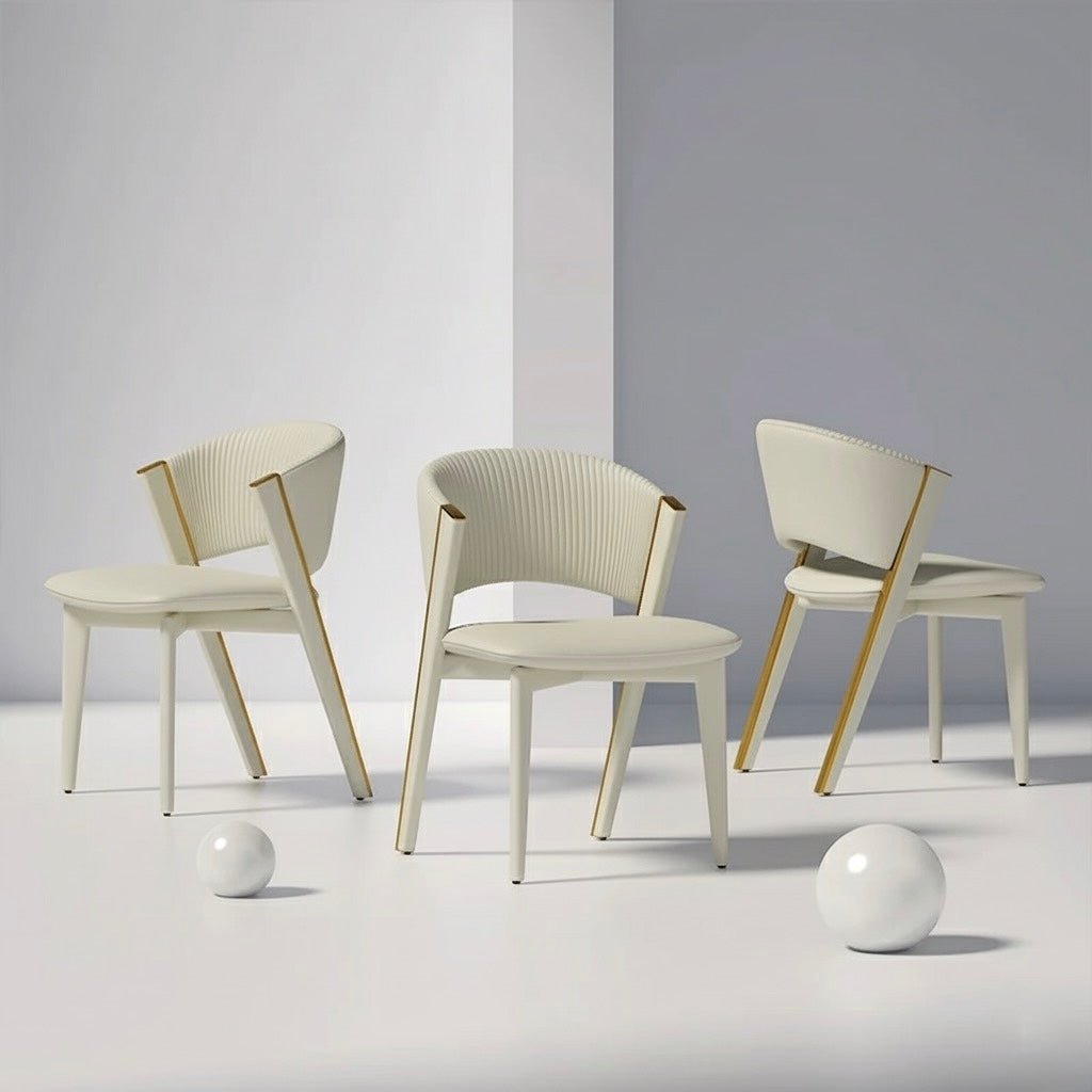 Italian design Minimalist Cream Dining Chair - SHAGHAF HOME