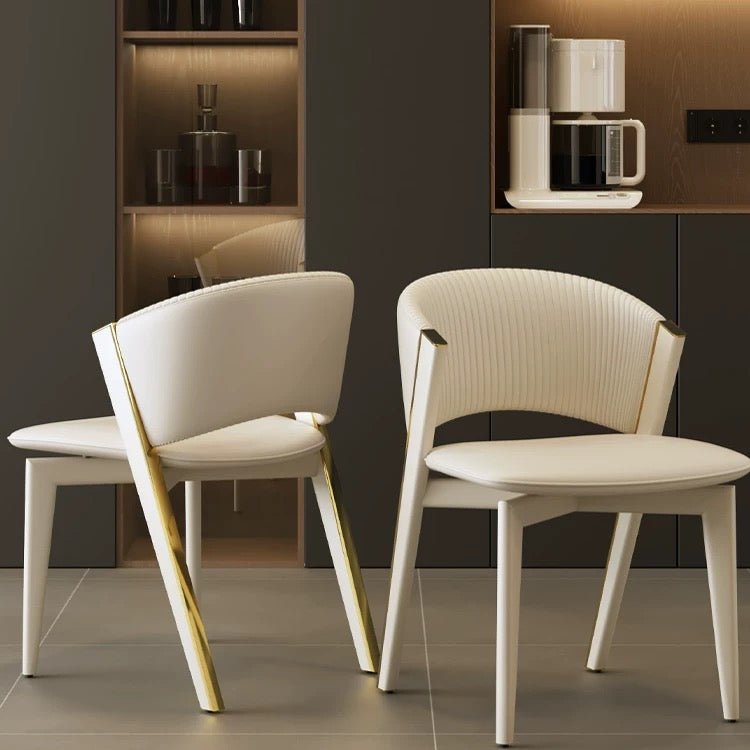 Italian design Minimalist Cream Dining Chair - SHAGHAF HOME