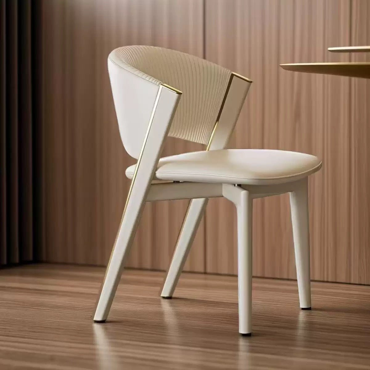Italian design Minimalist Cream Dining Chair - SHAGHAF HOME