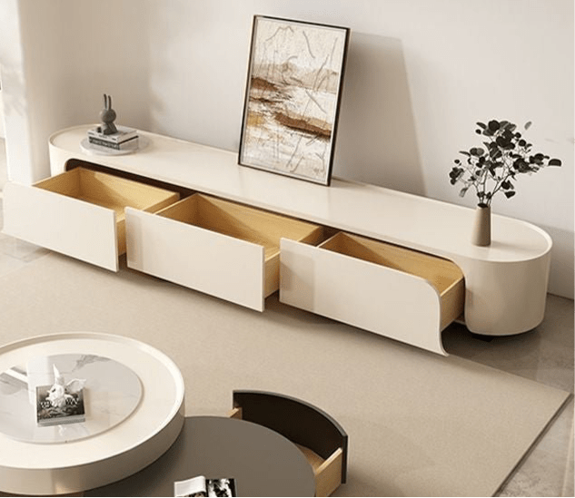 KORAN Modern Minimalist TV Stand – Elegant Low - Profile Media Console - SHAGHAF HOME