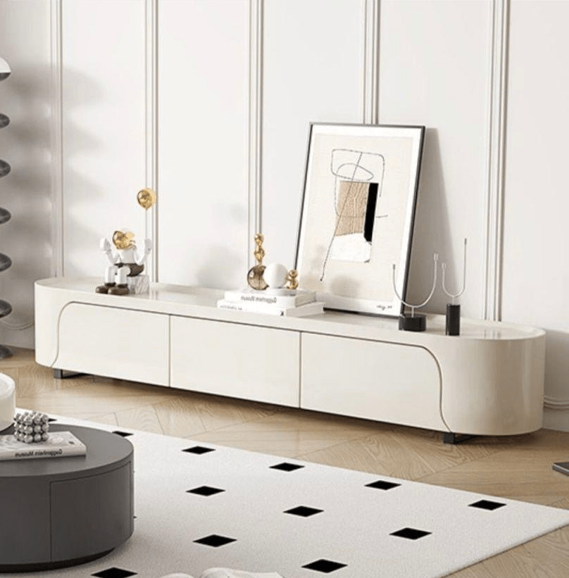 KORAN Modern Minimalist TV Stand – Elegant Low - Profile Media Console - SHAGHAF HOME