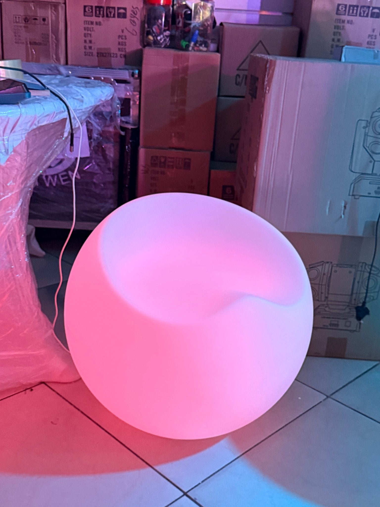 LED Outdoor Apple Stool – Rechargeable & Remote Control - SHAGHAF HOME