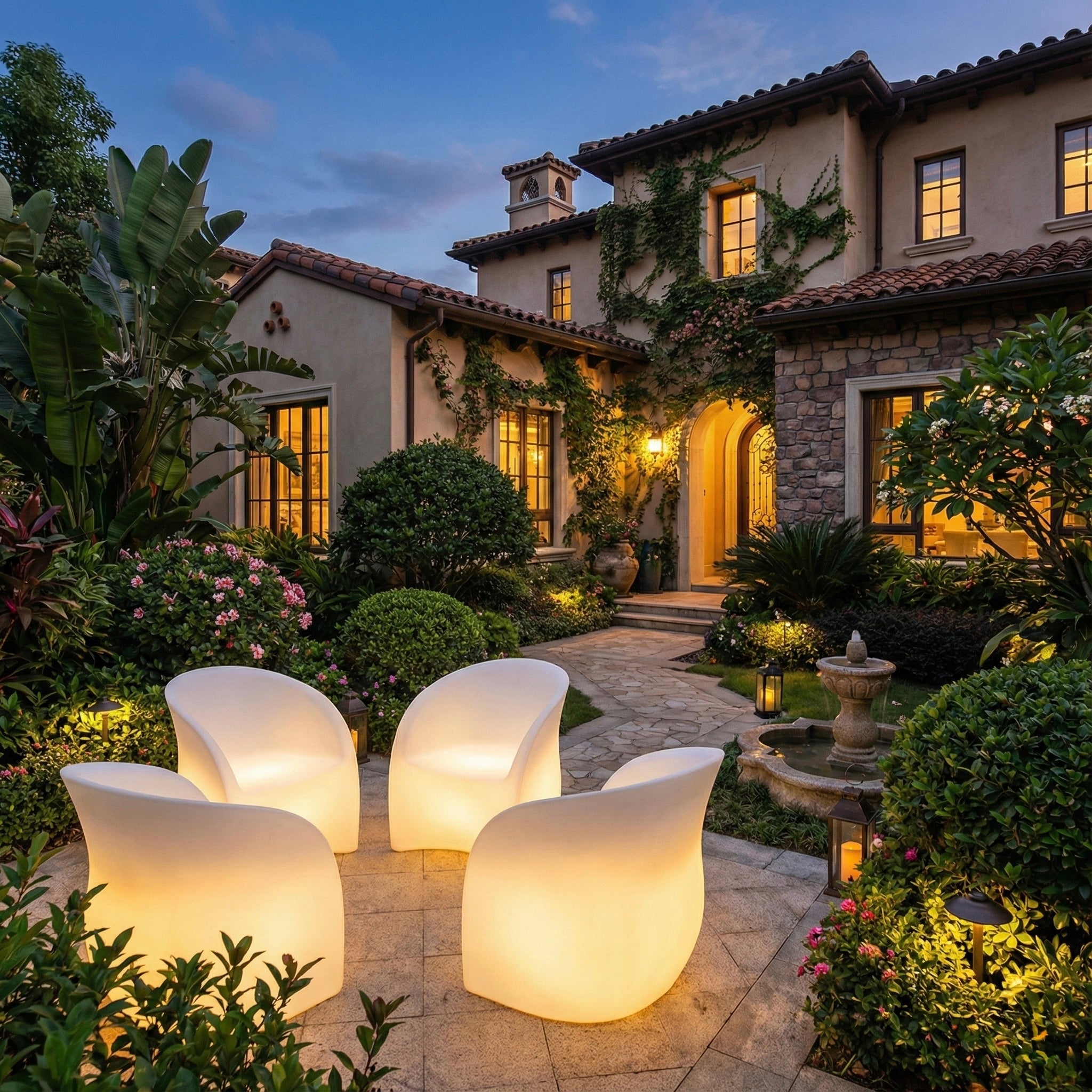 LED Outdoor Lounge Chair – Rechargeable & Remote Control - SHAGHAF HOME