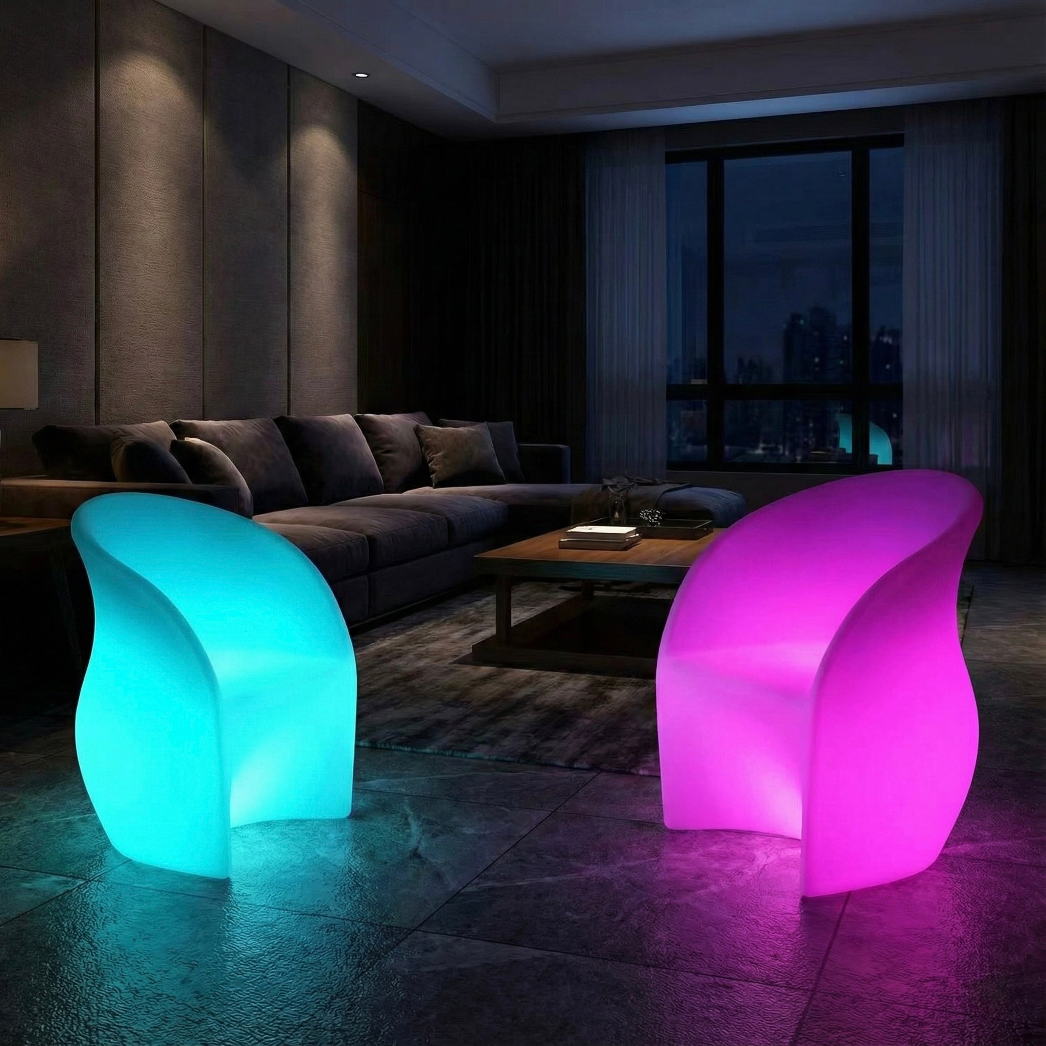 LED Outdoor Lounge Chair – Rechargeable & Remote Control - SHAGHAF HOME