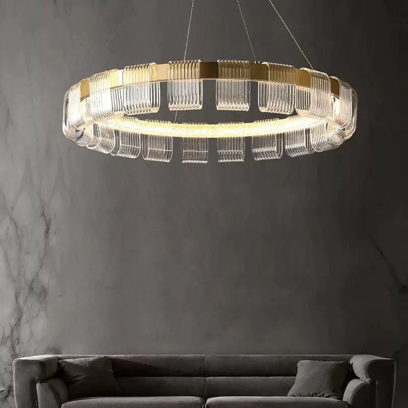 Lumière Halo Acrylic Ring Chandelier - SHAGHAF HOME
