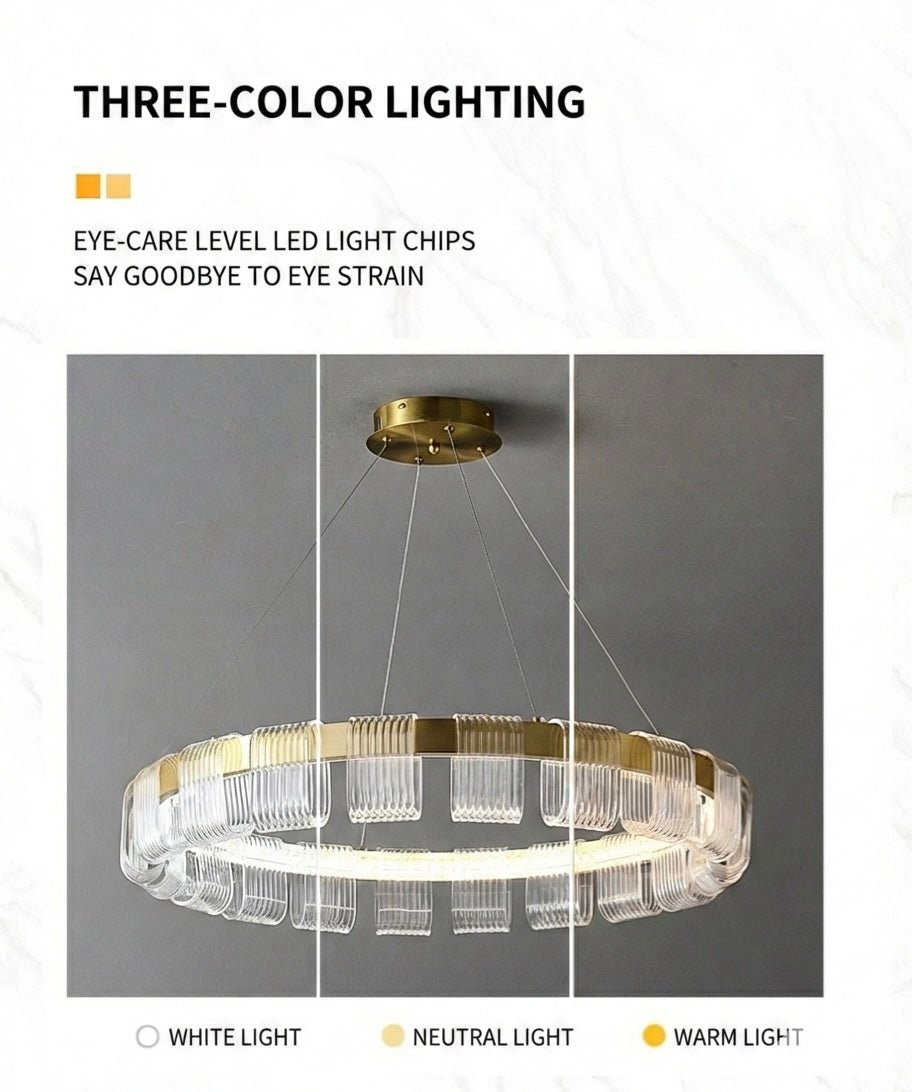 Lumière Halo Acrylic Ring Chandelier - SHAGHAF HOME