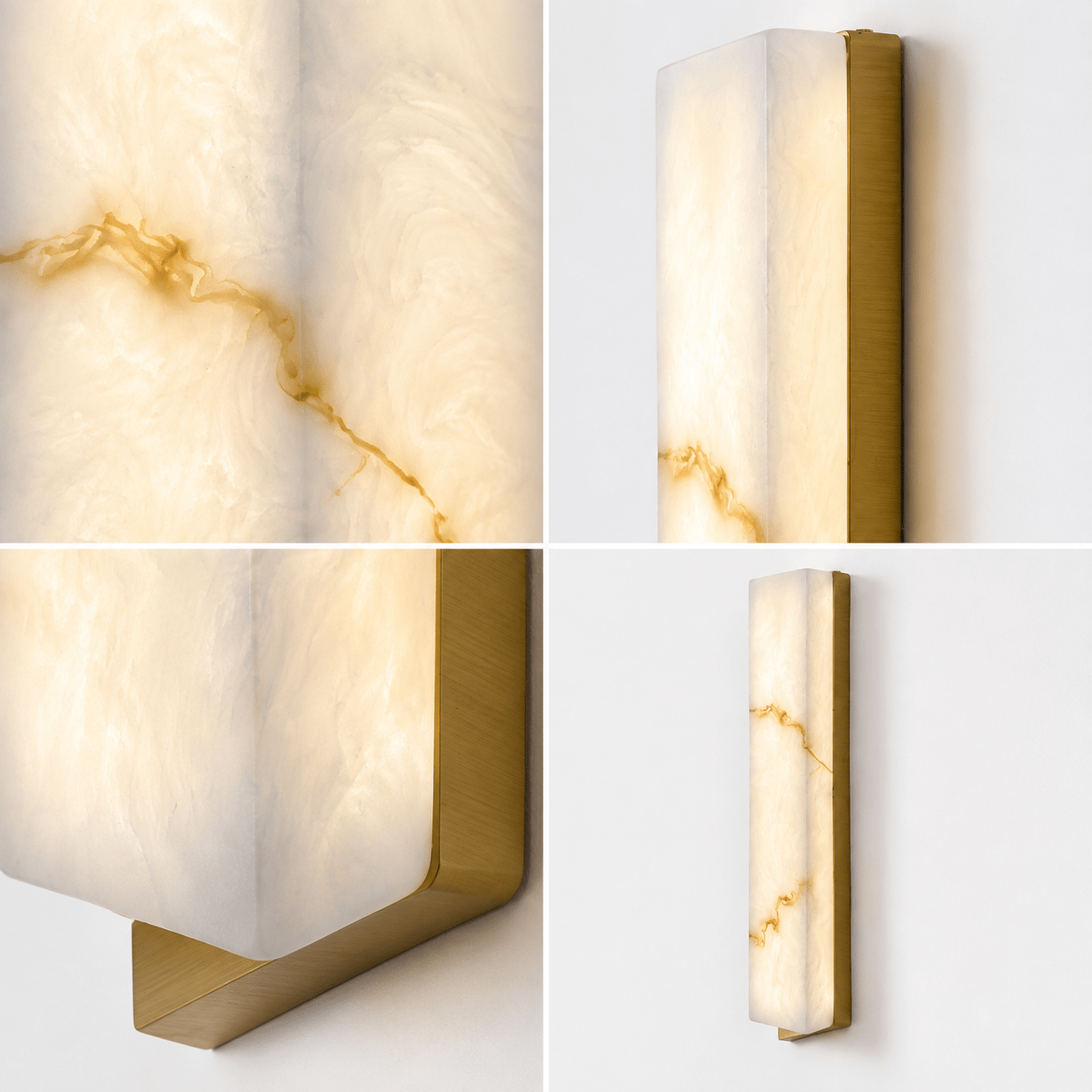 Lumière Marble-Effect Wall Lamp - SHAGHAF HOME