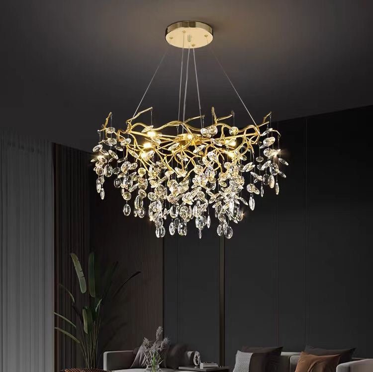 Lumière Royale Gold Crystal Chandelier - SHAGHAF HOME