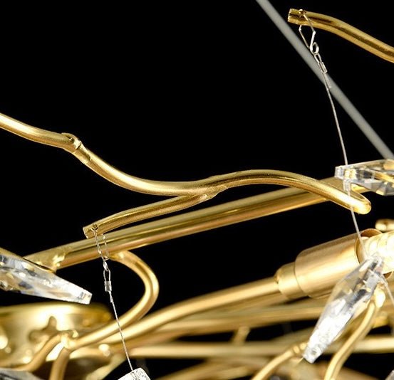 Lumière Royale Gold Crystal Chandelier - SHAGHAF HOME
