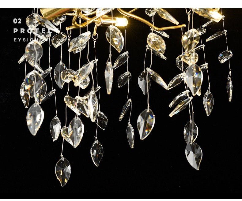 Lumière Royale Gold Crystal Chandelier - SHAGHAF HOME