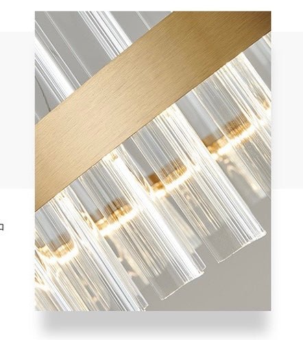 Luminara Crystal Halo Chandelier – Gold Finish (3 - Color LED) - SHAGHAF HOME