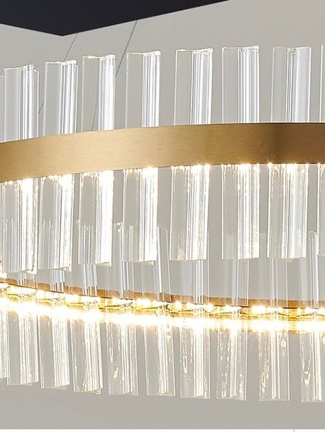 Luminara Crystal Halo Chandelier – Gold Finish (3 - Color LED) - SHAGHAF HOME