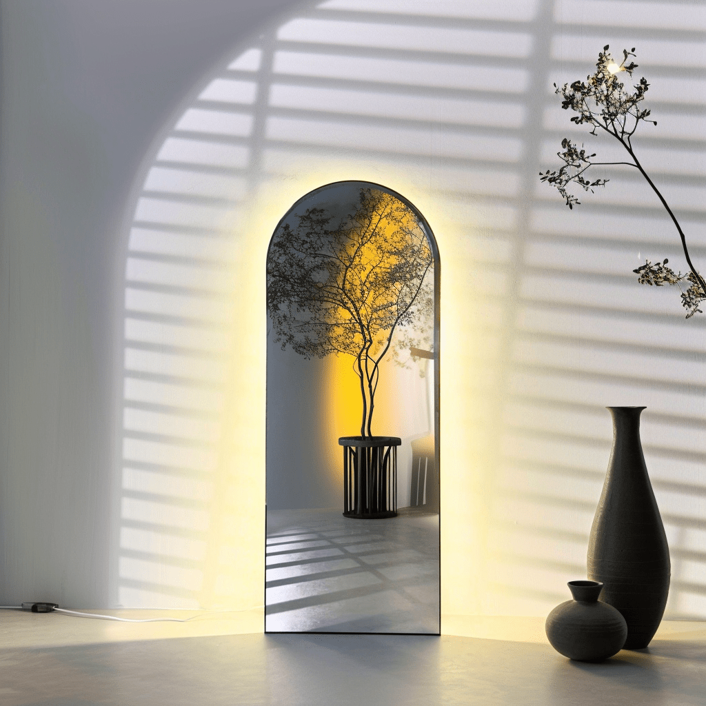 Luminous Arch LED Mirror – 3 - Color Adjustable Lighting - SHAGHAF HOME