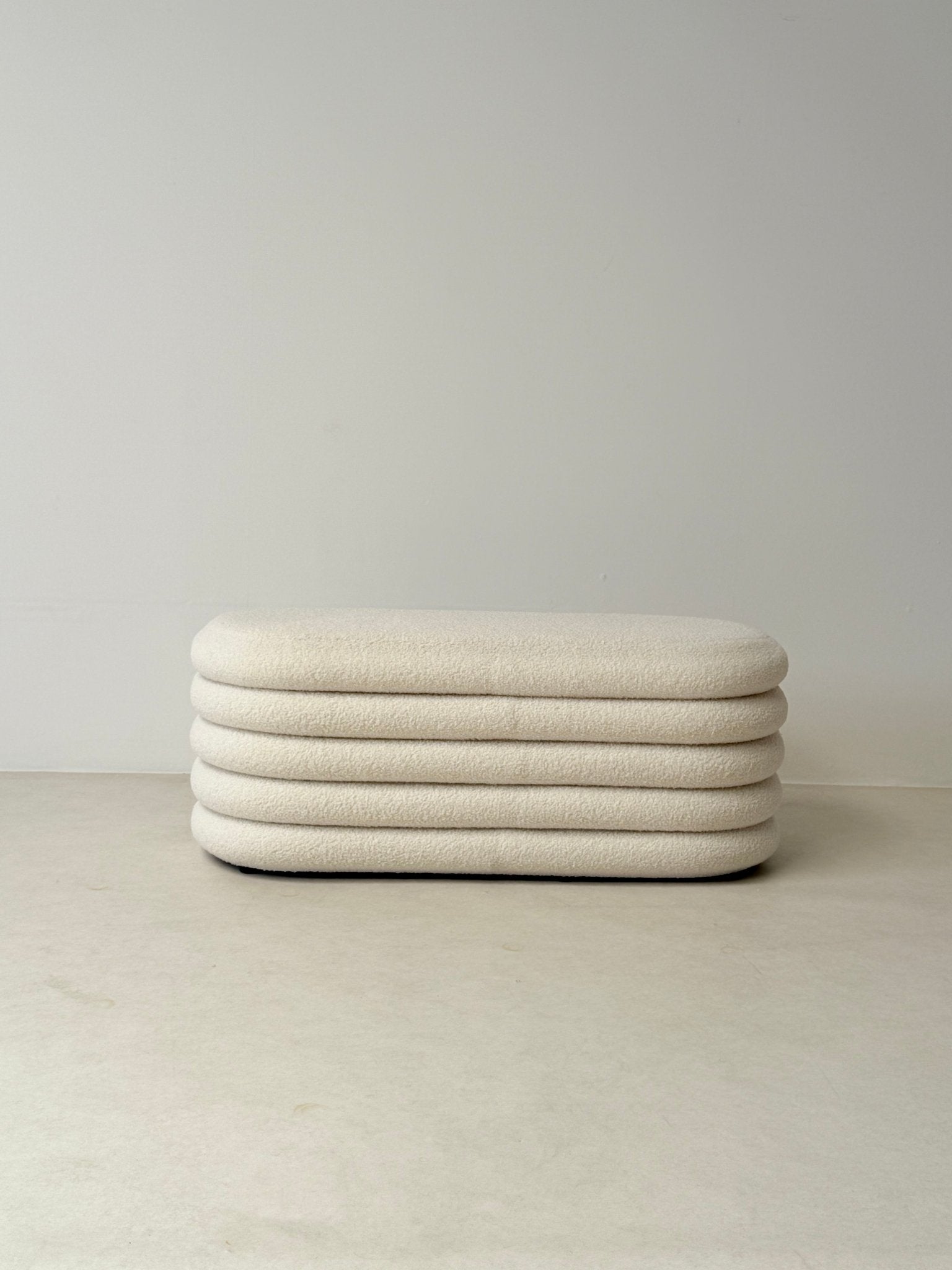 LUNA Bouclé Storage Bench - SHAGHAF HOME
