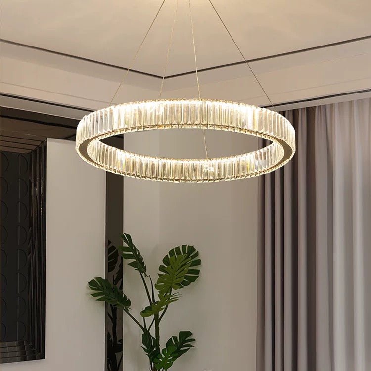 Luxury Crystal ring chandelier - SHAGHAF HOME