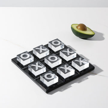 Luxury Crystal Tic Tac Toe Set – Modern Home Accessory | SHAGHAF HOME
