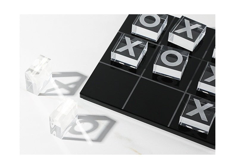 Luxury Crystal Tic Tac Toe Set – Modern Home Accessory - SHAGHAF HOME