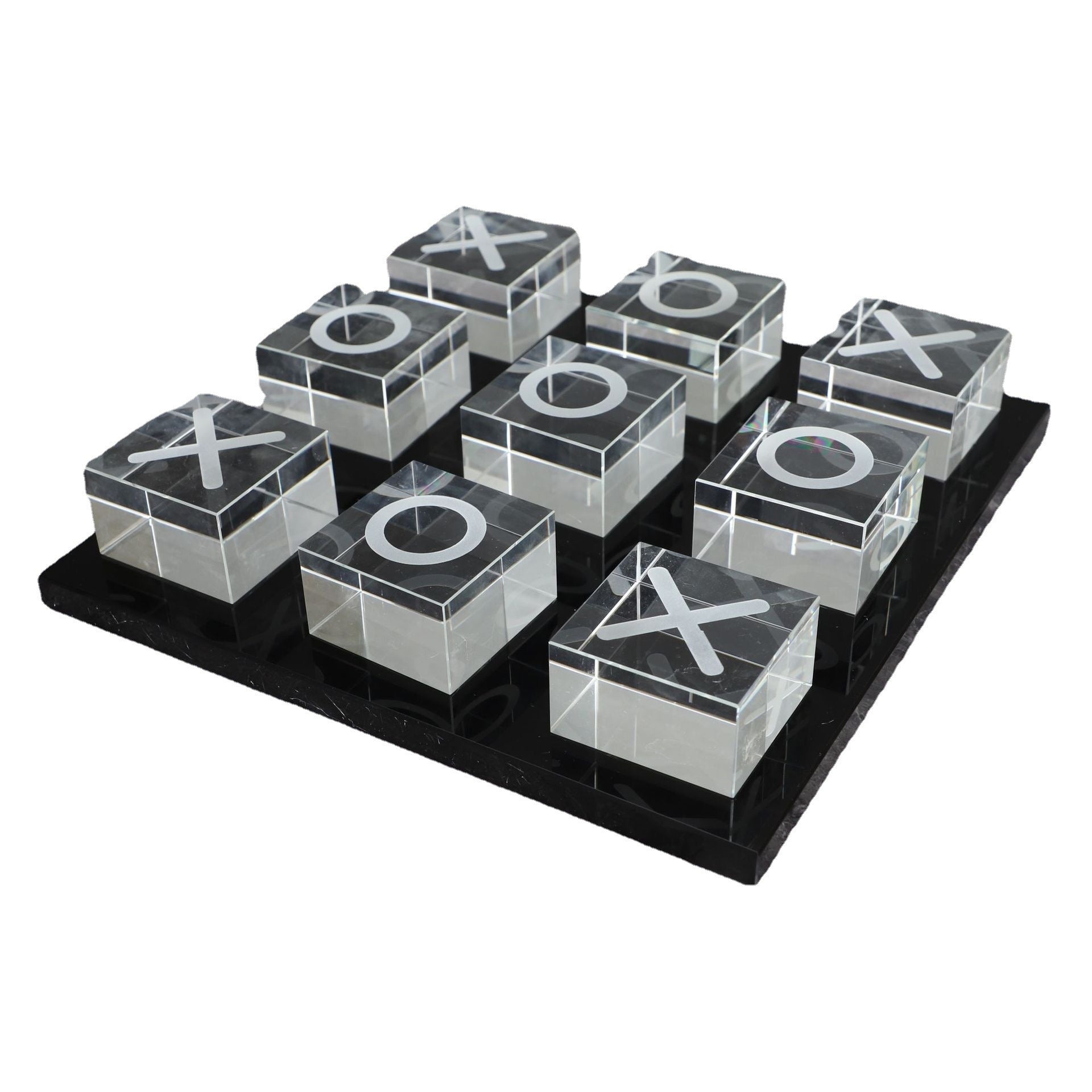 Luxury Crystal Tic Tac Toe Set – Modern Home Accessory - SHAGHAF HOME