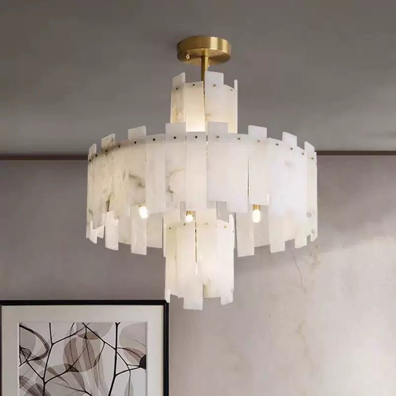 Luxury Natural marble chandelier - SHAGHAF HOME