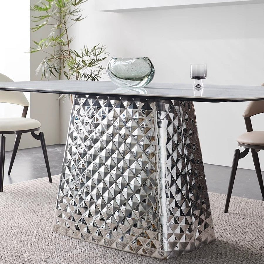 Medesa silver base dining table - SHAGHAF HOME