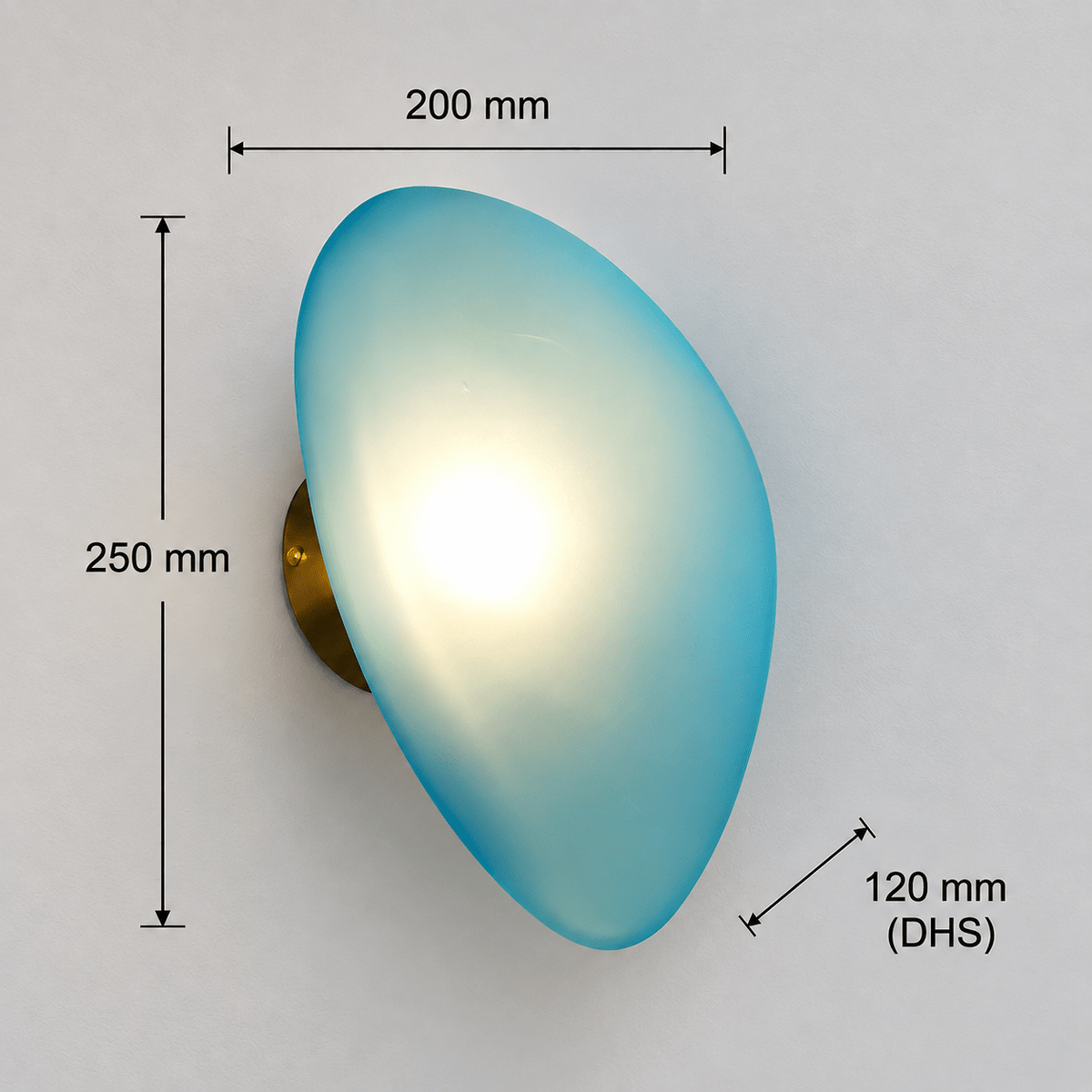 Modern Aqua Frosted Glass Wall Light – Indoor Decorative Wall Lamp - SHAGHAF HOME