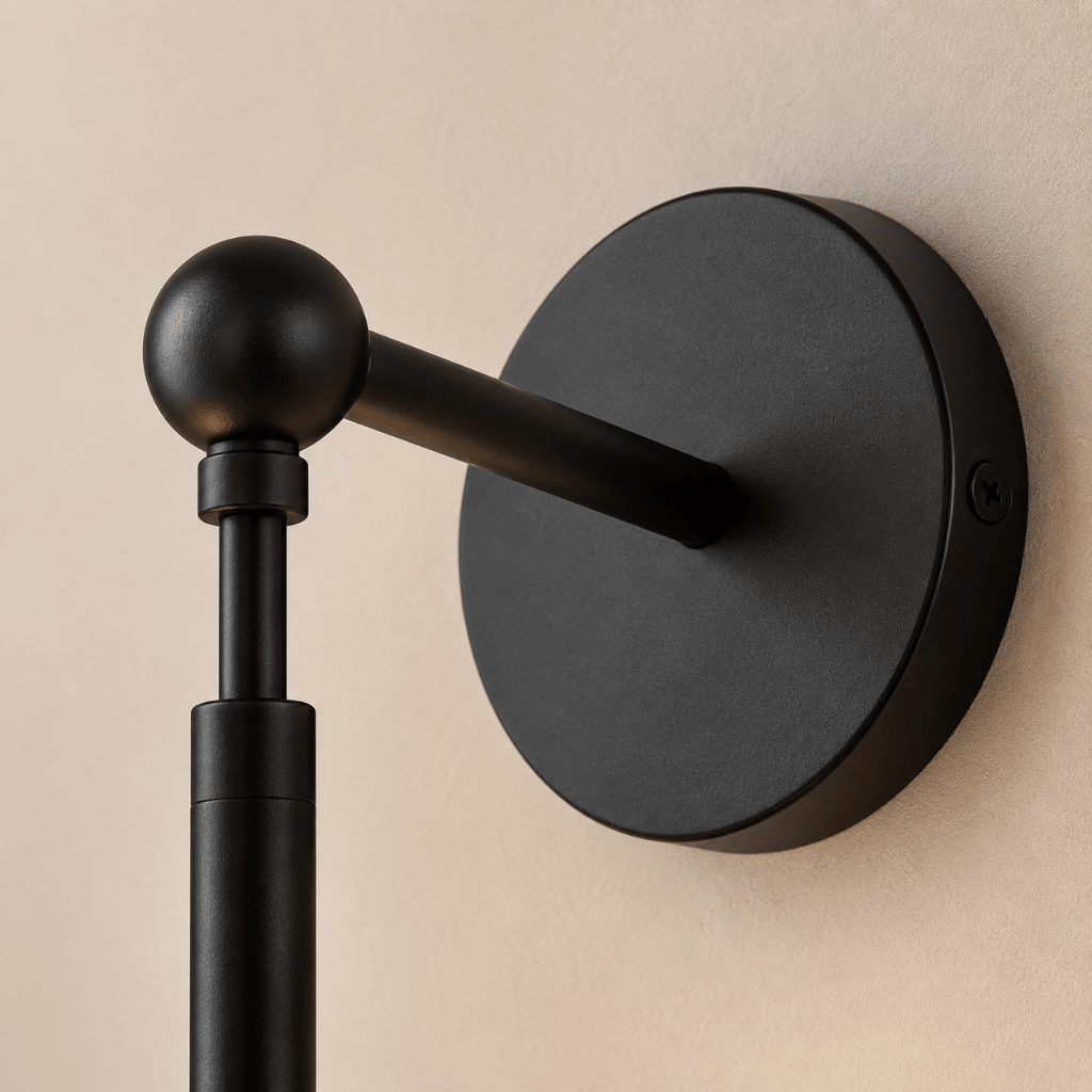 Modern Black LED Wall Light with Frosted Glass Shade – Decorative Wall Sconce - SHAGHAF HOME