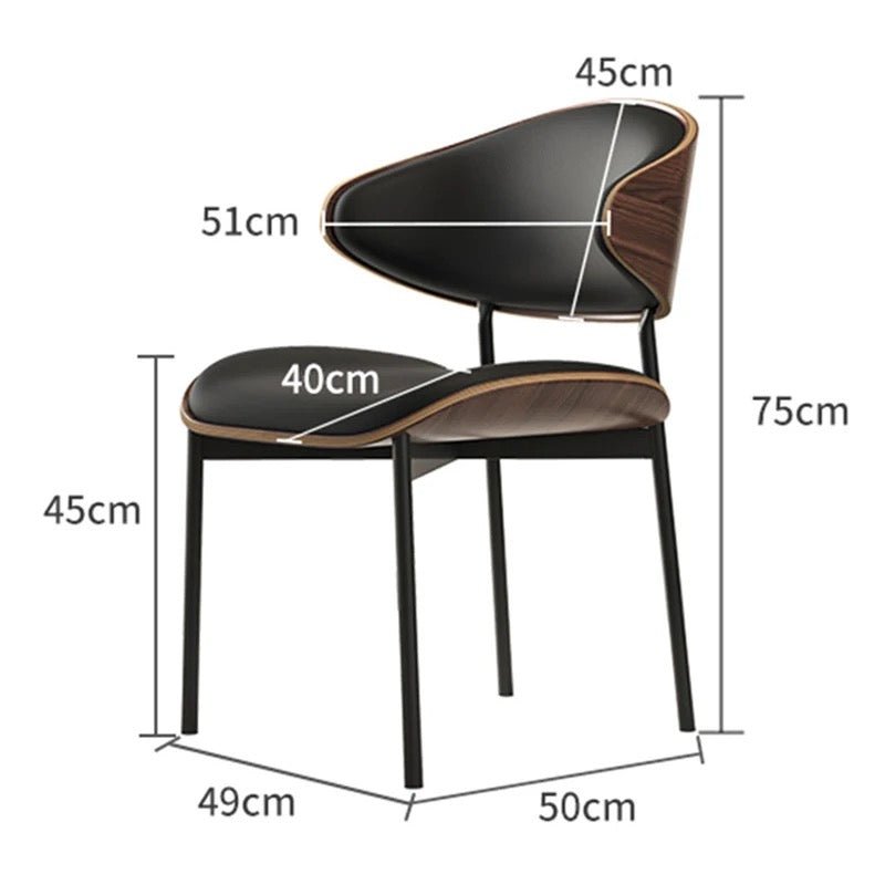 Modern Elegance Curved Wood Dining Chair - SHAGHAF HOME